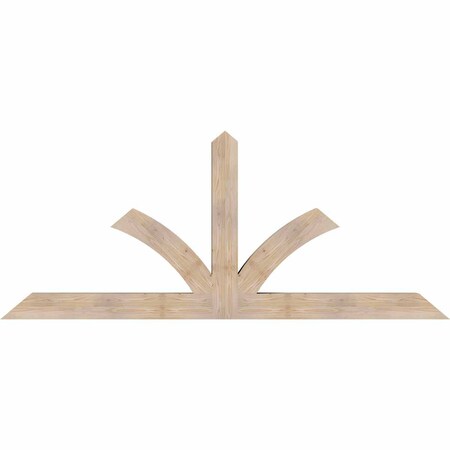 Ekena Millwork Richland Smooth Timber Gable Bracket, Douglas Fir, 96"W x 40"H x 5 1/2"D x 5 1/2"F, 10/12 Pitch GBW096X40X0606RIC00SDF